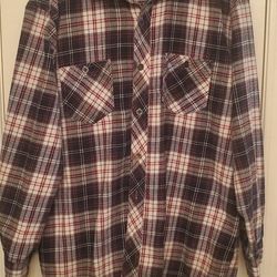 Plaid Flannel Shirt Jacket