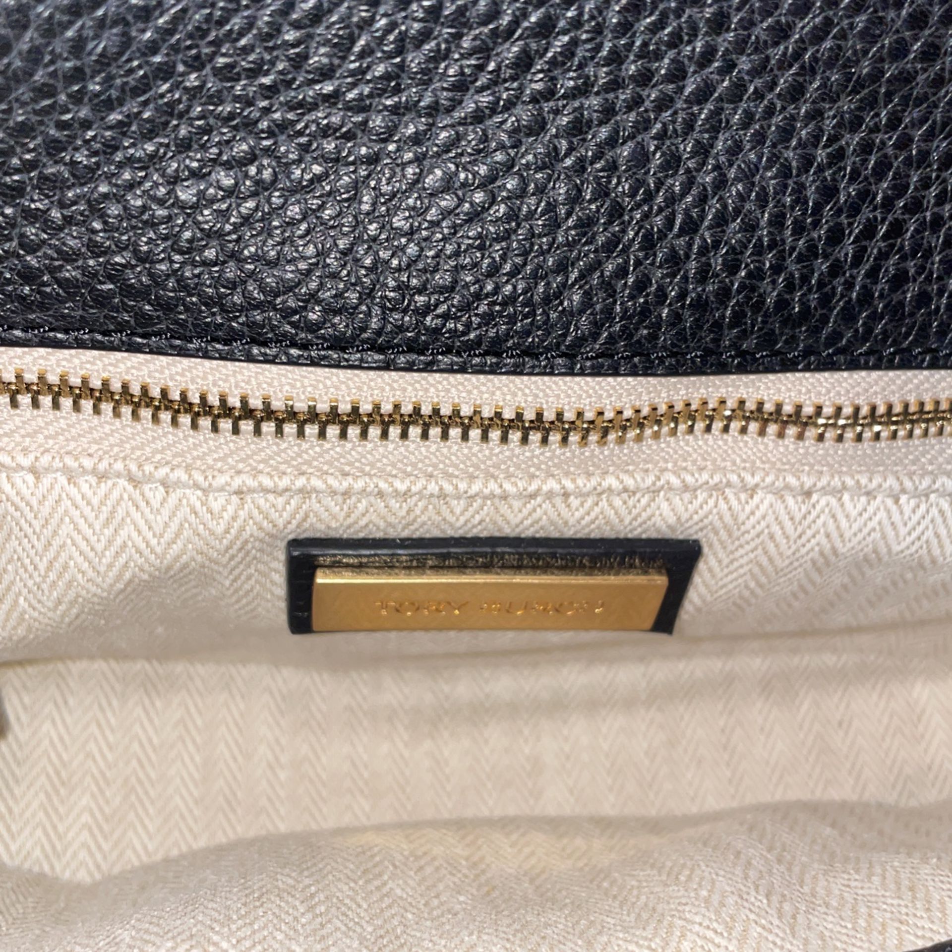 Tory Burch 143920 Britten Black With Gold Hardware Studded Women's  Convertible Crossbody Bag