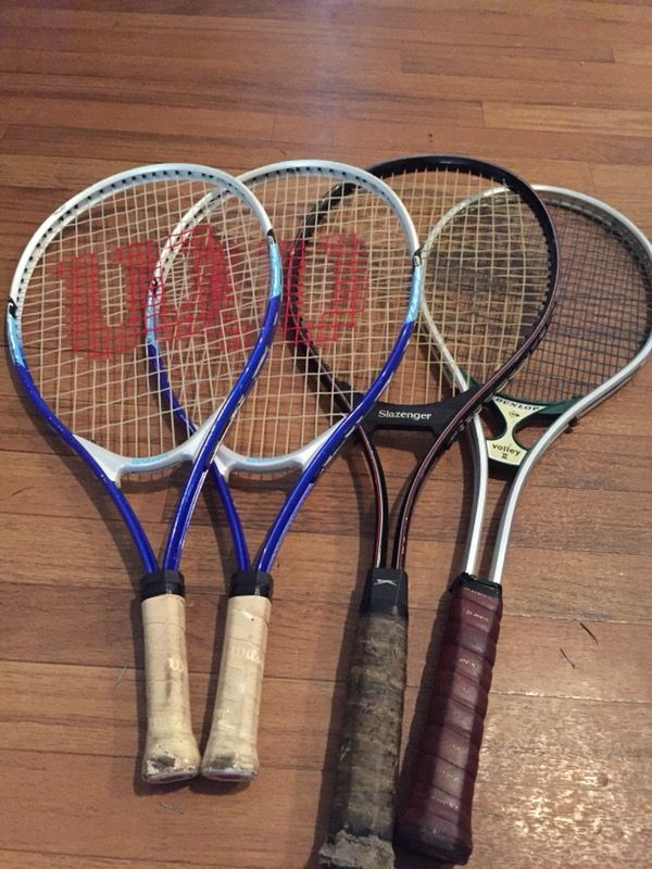 4 tennis rackets