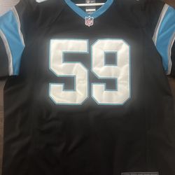 Carolina Panthers Jersey Black Nike On Field Luke Kuechly #59 NFL Men's Large