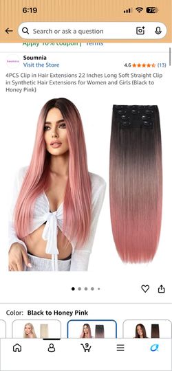 4PCS Clip in Hair Extensions 22 Inches Long