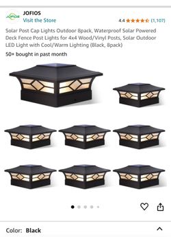 Solar Post Cap Lights Outdoor 8pack For Deck