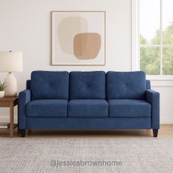 Modern sofa blue Chenille 💙 Brand New- Free Delivery 🚚 LA- Home Staging Warehouse 