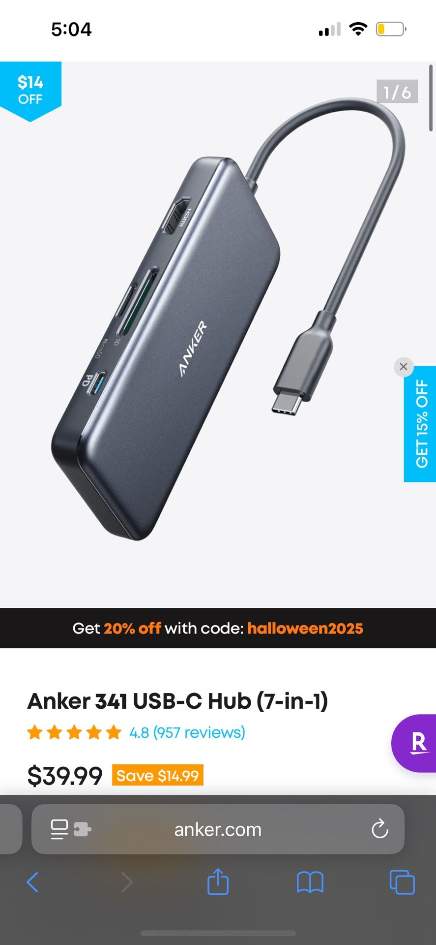 Anker USB-C Ethernet Hub (7-in-1)