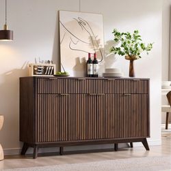 Fluted buffet sideboard cabinet