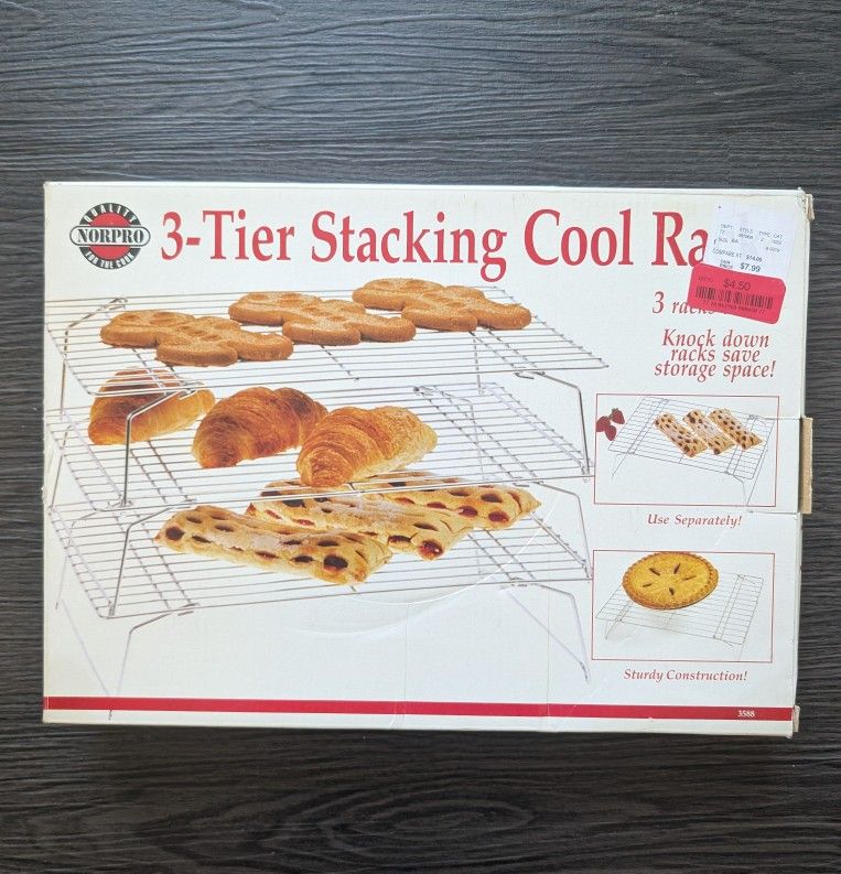 Cooling Rack - Baking - Cookies - 3-Tier Stacking - New