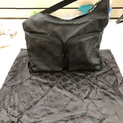 Gucci GG Nylon Black Shoulder Bag