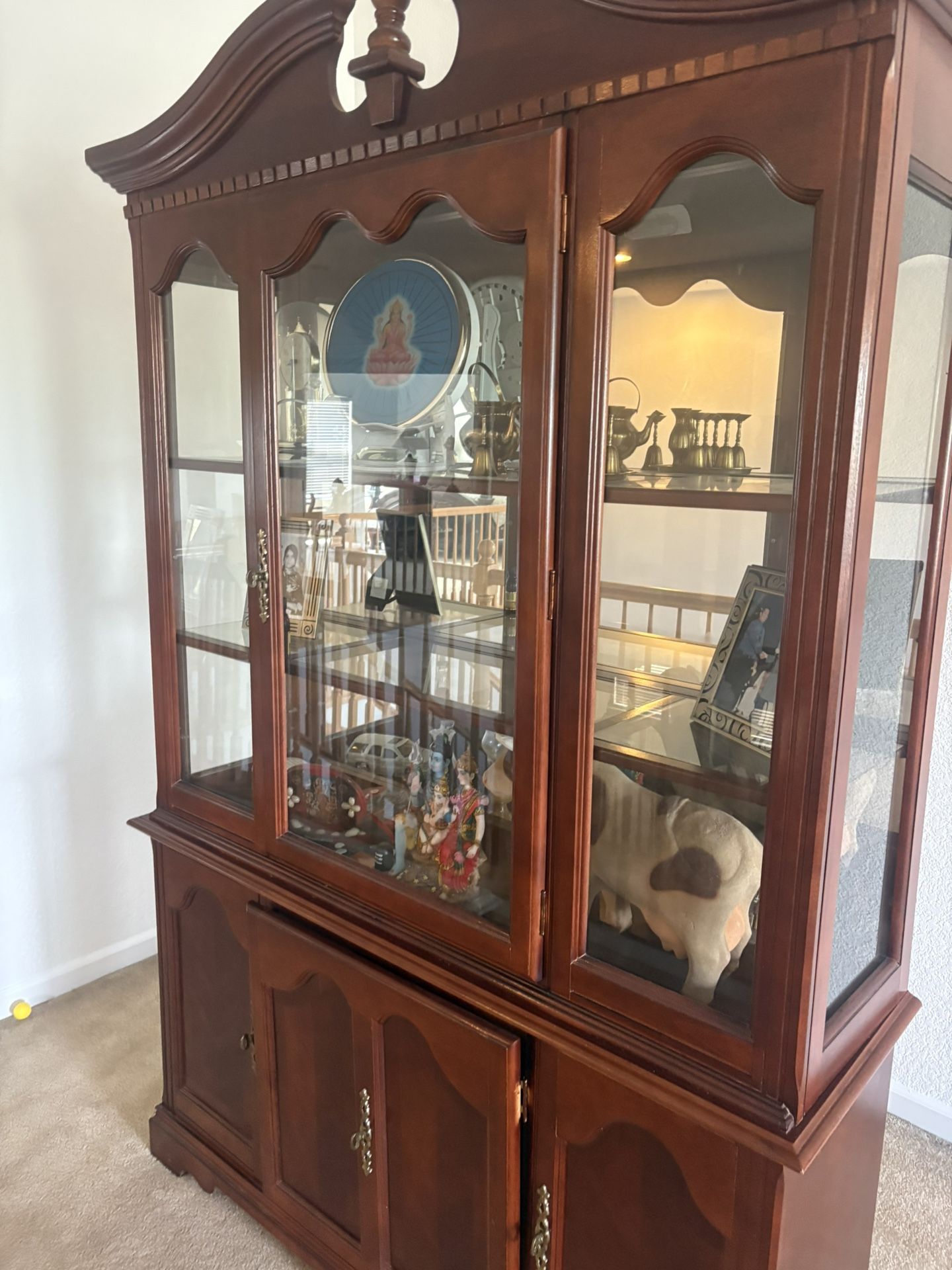 cherry China cabinet used