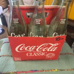 Vintage Coke 16oz Bottle 6pk