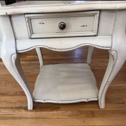 Vintage White Side Table 