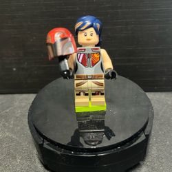 Lego Sabine Wren - Dark Blue Hair with Orange Highlights And Helmet