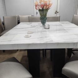 Counter Top Height DINING TABLE w/ MARBLE 🍽️🍴🥄