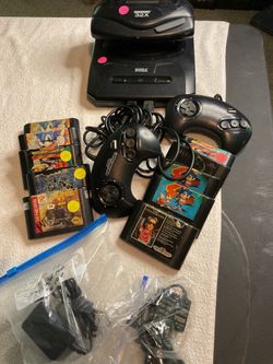 Vintage sega console, and games
