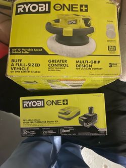 NEW RYOBI BUFFER😍 And BRAND NEW CHARGER AND 18V 4Ah BATTERY