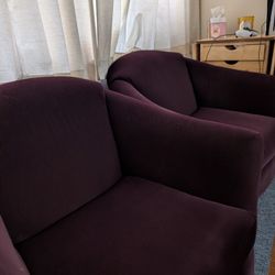 Mid-Century Modern Plum Chair