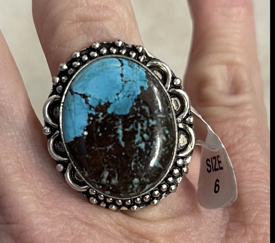 new Turquoise Sterling silver size 6
