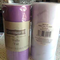 Set of 2Tulle tubes white and purple News