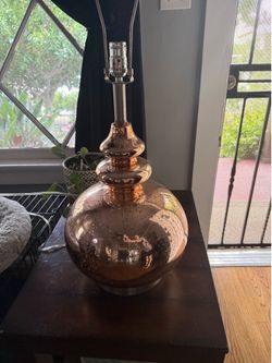 Fun pink vintage style lamp. Works Great No Shade