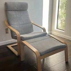 IKEA POANG Armchair and Ottoman
