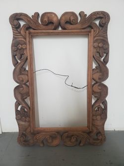 solid wood mirror frame