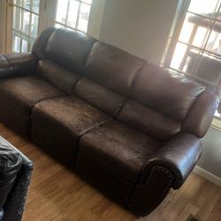 Reclining Leather Couch