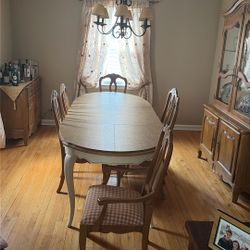 Ethan Allen Complete Dining room Set (including Light Fixture And Curtains)