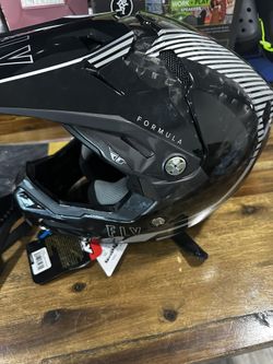 Fly Racing Formula Tracer Carbon Fiber Offroad Helmet - Silver / Black - 73-4444 