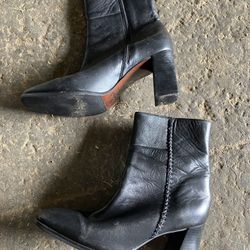 Etienne Aigner Black Leather Booties