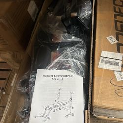 Weight Bench Adjustable Incline Decline Foldable Full Body Workout Gym Home