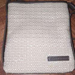 Jones New York Burlap Cream Woven Brand New Small Handbag, Pocketbook, Purse