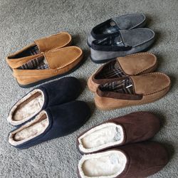 Men's Bedroom Shoes & Slippers - 5 Pairs 