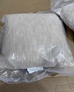 Beige throw pillows 15in x 15in  2 for $5  Brand new Many available   For living rooms For bedrooms