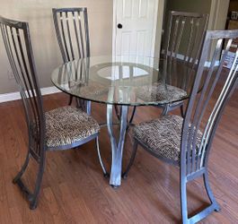 Glass dining room table