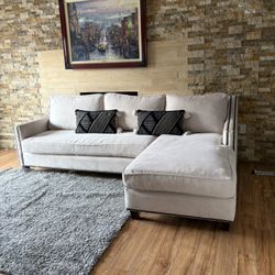 FREE DELIVERY- Offwhite 2-Piece Sectional Sofa 