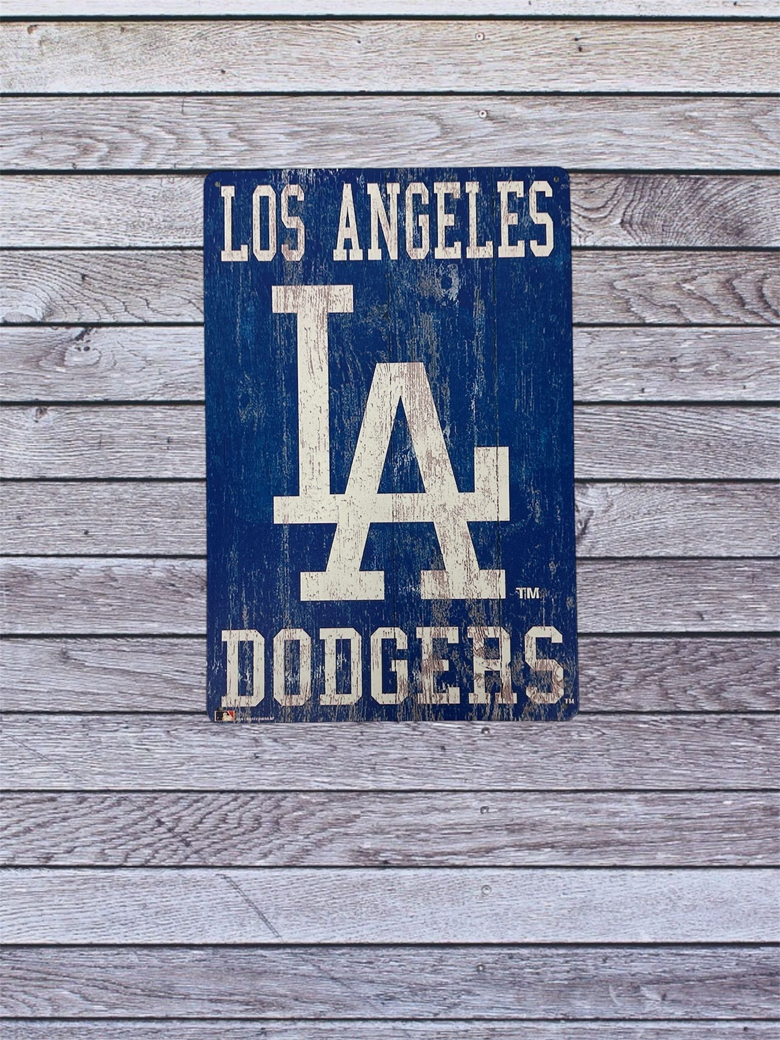 Los Angeles Dodgers Vintage Style Antique Collectible Tin Metal Sign Wall Decor