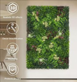 Brand new 20"x20"(12P), UV Resistant Artificial Grass Wall Boxwood Plant Panel
Faux Green Leaves for Interior Wall Backdrop,Garden and Indoor Outdoor