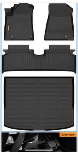 Binmotor-Floor Mats & Cargo Liner for Kia NIRO EV (Electric Vehicle) 2023-2025, All Weather Car Mats TPE Liners for Kia NIRO EV Accessories Mats Trunk