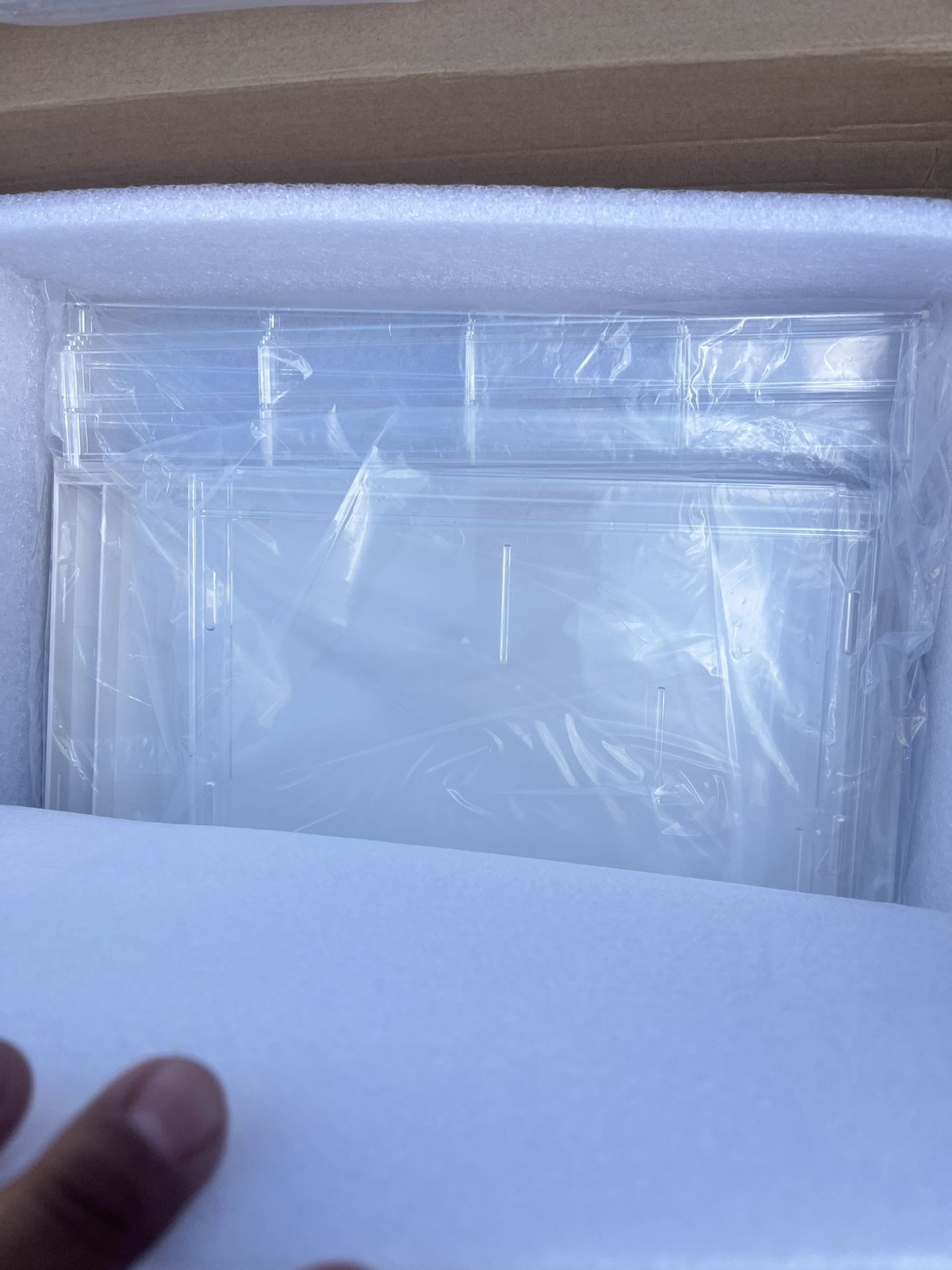 Welloux Display Case for Mini Action Figures with Lighting System for Collectible Pop Figures and Toys, 11.8 in x 9.1 in x 6.7 in Dustproof Showcase