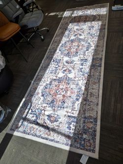 4x12 Wide Hallway Runner Rug: Vintage Washable Soft Runners for Living Room Bedroom Water Resistant Carpet with Non-Slip Backing for Entry Kitchen Din