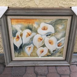 Floral Painting, Reuza, Framed