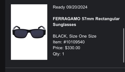 Ferragamo 57mm Rectangular Sunglasses