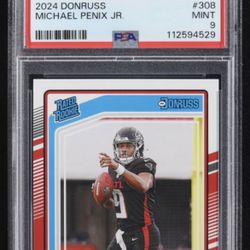 Michael Penix Jr. 2024 Donruss #308 RR RC (PSA 9)