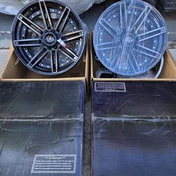 (4) 22 Inch 4 Play Wheels Rims 22x10 6x135 6x139.7 6x5.5 Chevy GMC Toyota Dodge Ford F150 6-lug Expedition 1500 Ram Tahoe Truck Suburban 