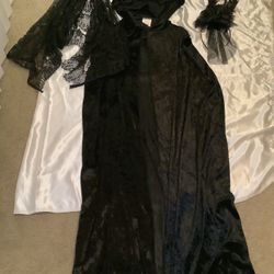 Halloween Witch Cloak & 2 Hair Pieces 