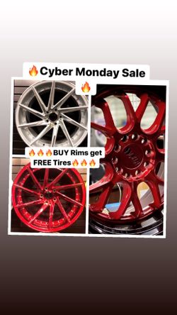 🔥🔥🔥Cyber Monday SALES! BUY Rims get FREE Tires🔥🔥🔥(only 50 down payment / no credit needed )
