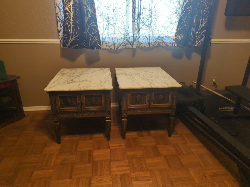 Marble End Tables / Night Stands