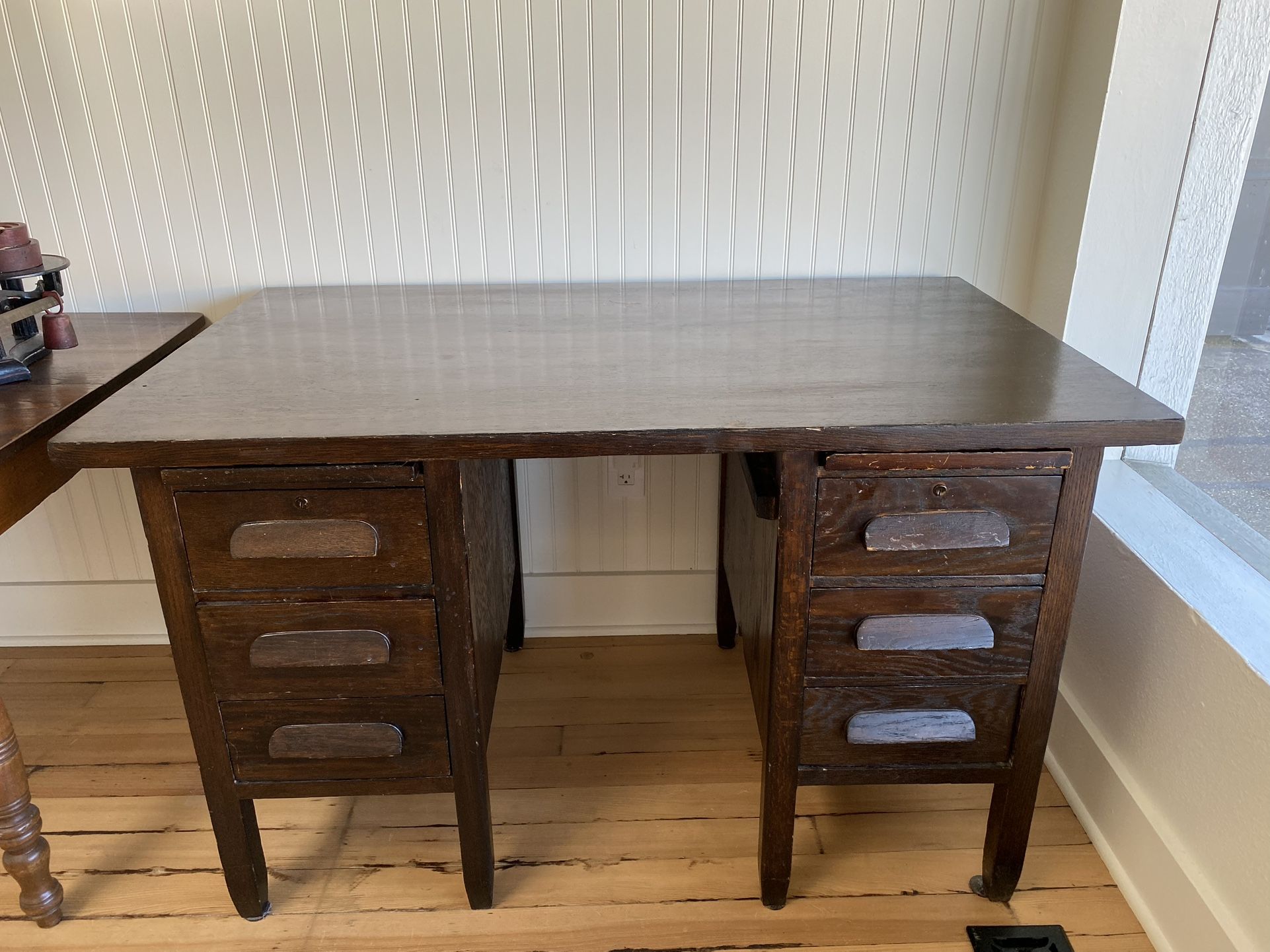 Antique Wood Desk 