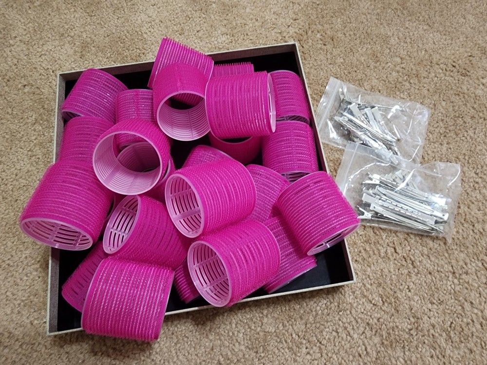 Jumbo Hair Curlers Rollers set (24 Pcs)