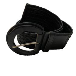 Straw Stretch Belt Black Size M/L