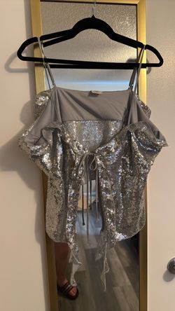 Silver Sparkly Top